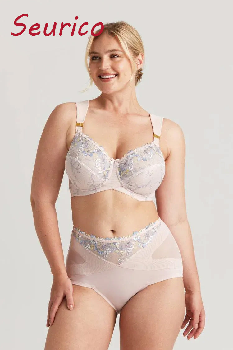 Seurico - (3 pieces)🥇Double-layer bra with romantic embroidery