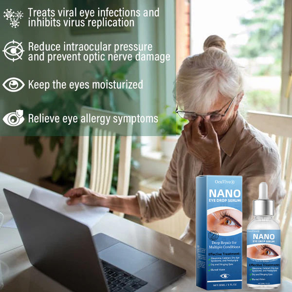 OcuVive® Nano Eye Drops Serum 👩‍⚕️ Ophthal mologists Recommended (Suitable for presbyopia, dry eye syndrome, glaucoma, cataracts and diabetic retinopathy)