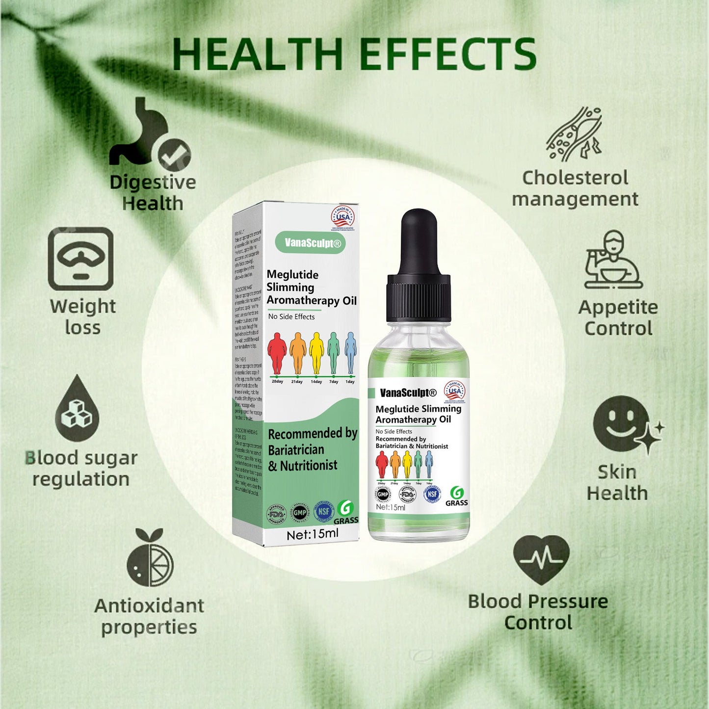 VanaSculpt® Meglutide Slimming Aromatherapy Oil - Made & Shipped From the USA👩‍⚕️