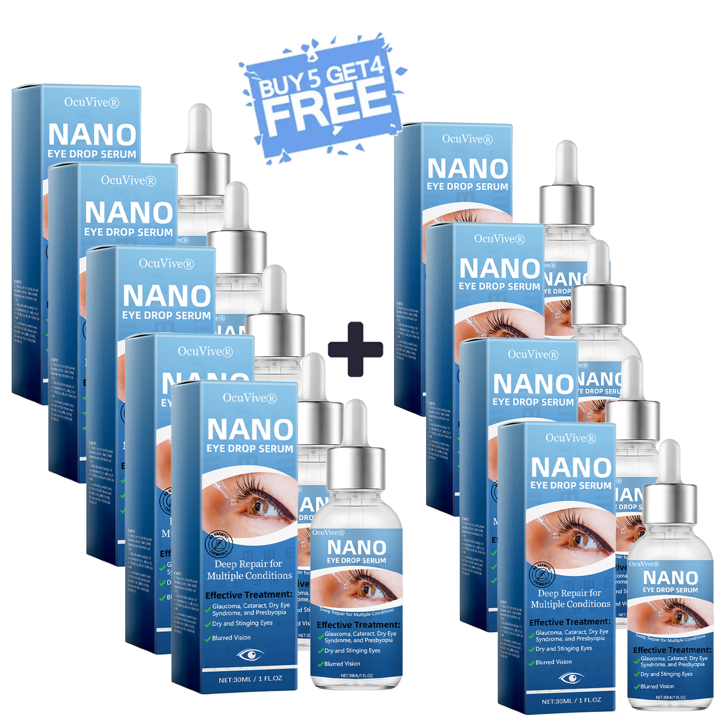 OcuVive® Nano Eye Drops Serum 👩‍⚕️ Ophthal mologists Recommended (Suitable for presbyopia, dry eye syndrome, glaucoma, cataracts and diabetic retinopathy)