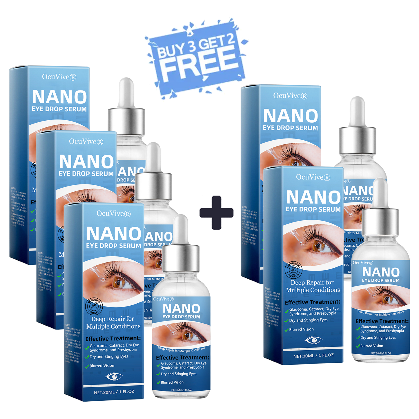 OcuVive® Nano Eye Drops Serum 👩‍⚕️ Ophthal mologists Recommended (Suitable for presbyopia, dry eye syndrome, glaucoma, cataracts and diabetic retinopathy) 🍀