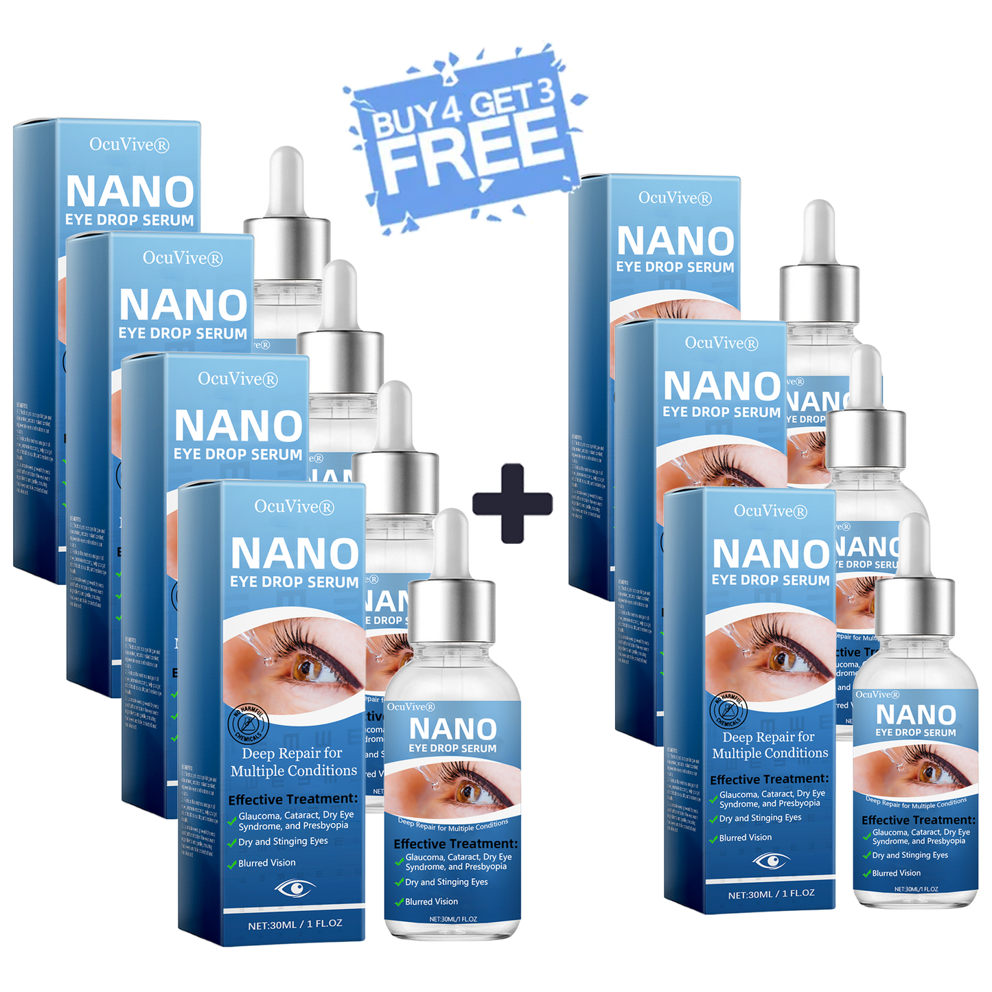 OcuVive® Nano Eye Drops Serum 👩‍⚕️ Ophthal mologists Recommended (Suitable for presbyopia, dry eye syndrome, glaucoma, cataracts and diabetic retinopathy)