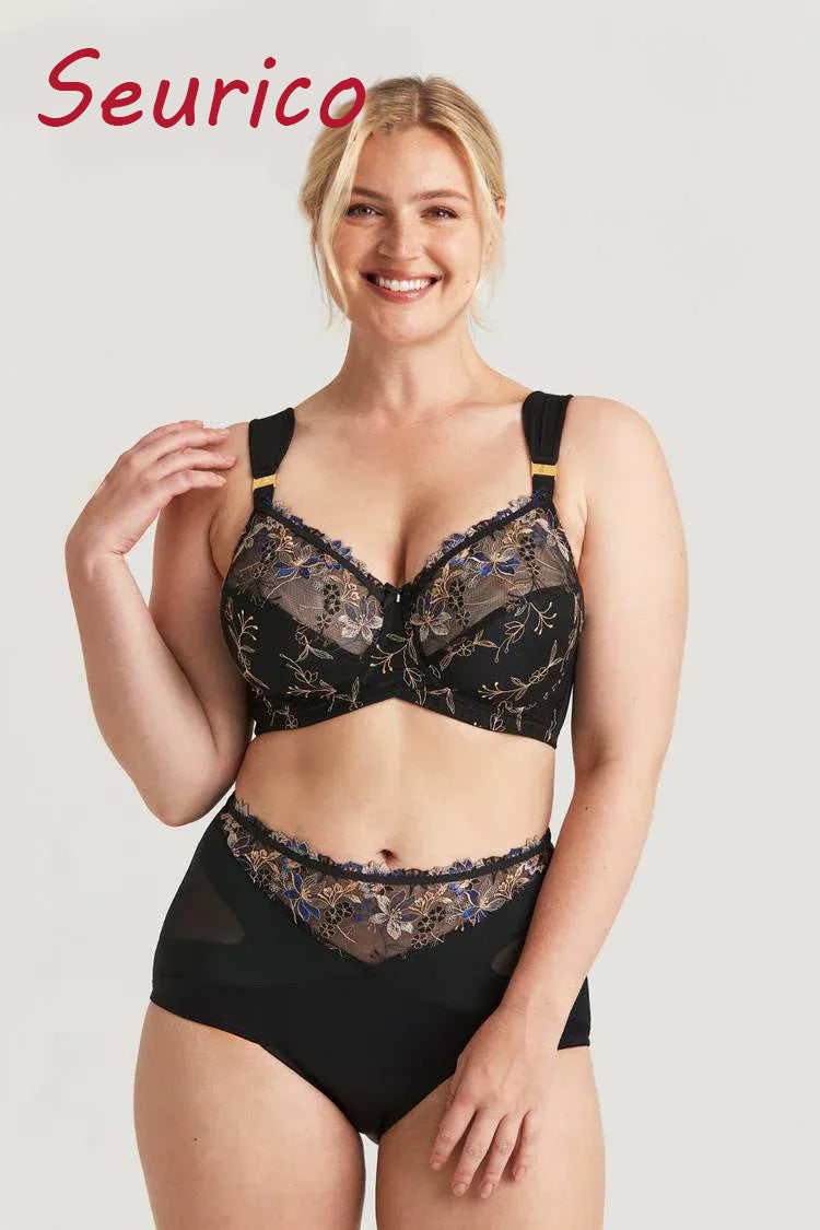 Seurico - (3 pieces)🥇Double-layer bra with romantic embroidery