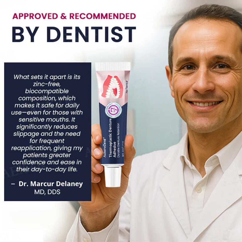 AdhereDent®  Thermoplastic Denture Adhesive ⏳ Durable Denture Retention