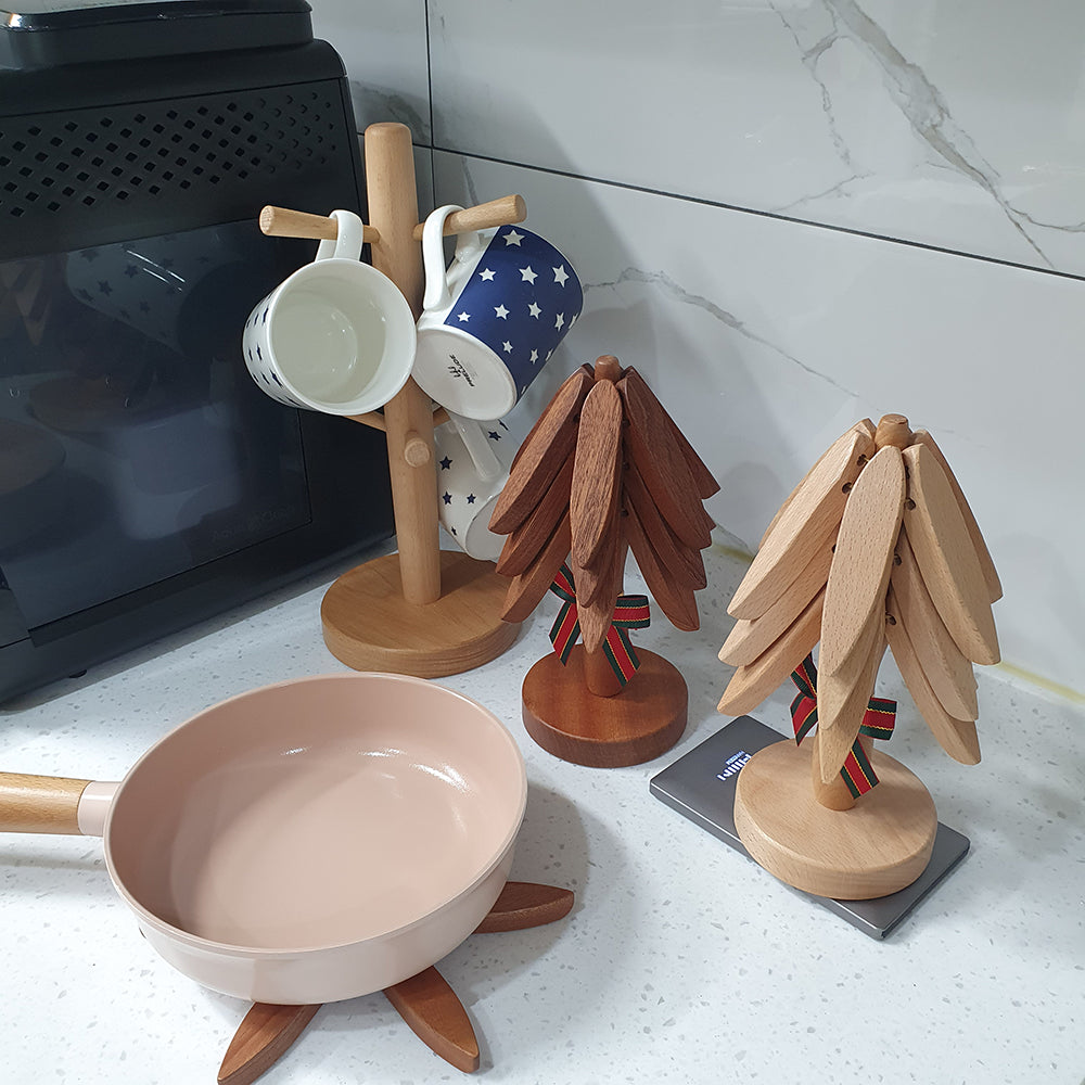 🌿 Elegant Walnut Tree Hot Dish Stand 🌟