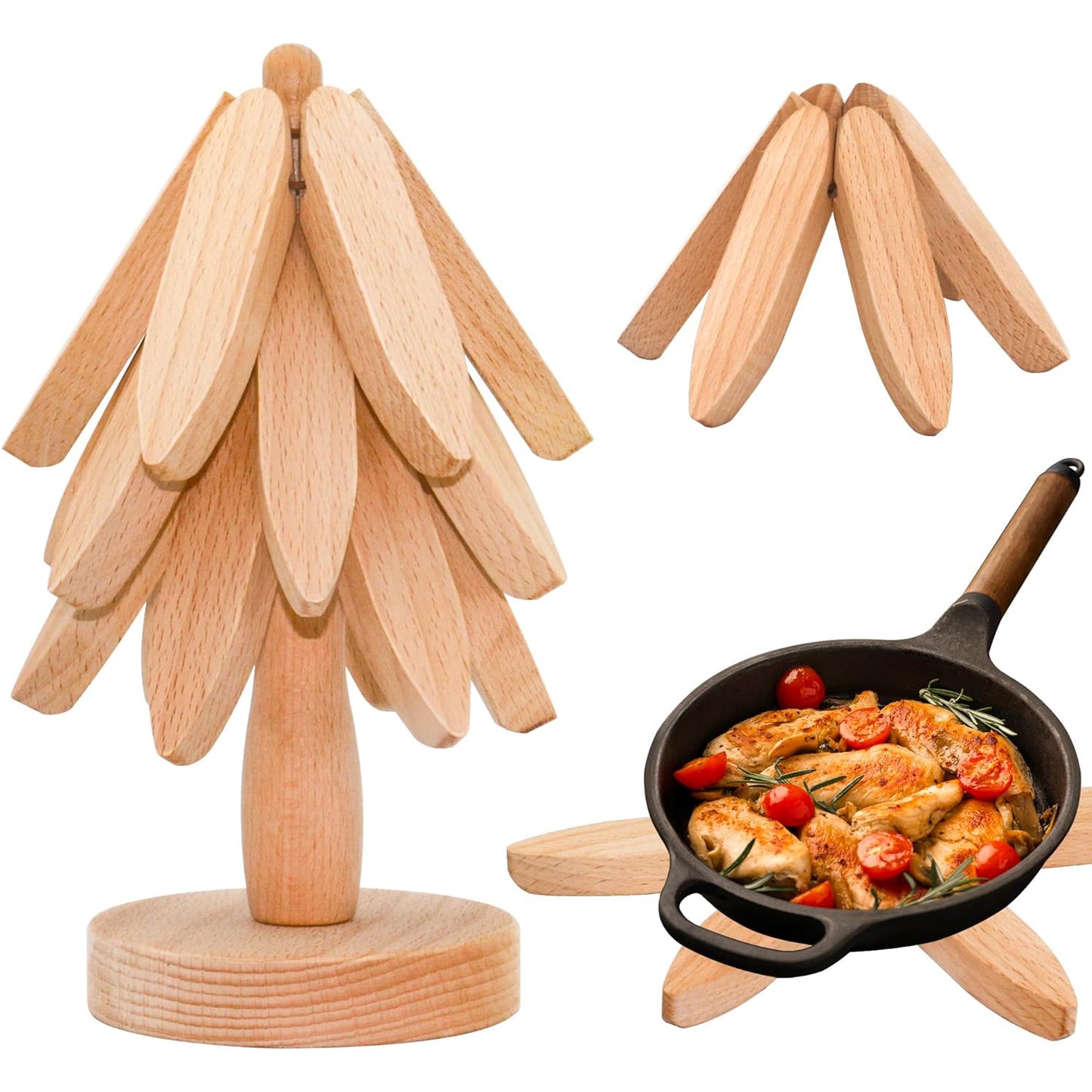 🌿 Elegant Walnut Tree Hot Dish Stand 🌟