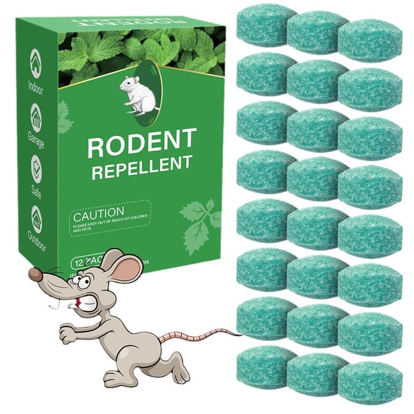 Natural Peppermint Pest Repellent Balls (12-Pack) - Keep Mice, Rats & Spiders Away Safely!