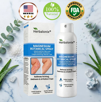 🔥Magnesium Botanical Spray – Advanced Skin Recovery for Psoriasis & Eczema | Rapid Soothing, Steroid-Free