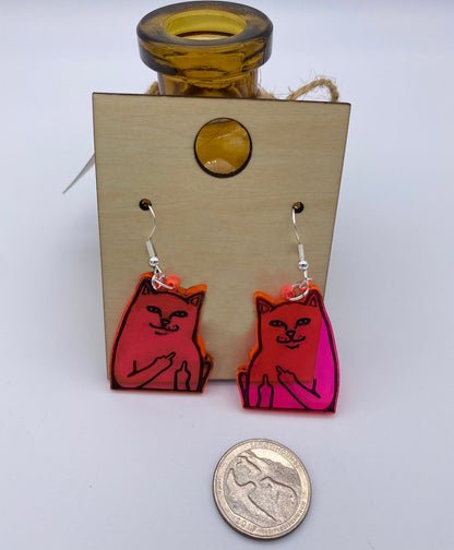 🤣Paw-some Middle Finger Cat Ring 🐾🖤